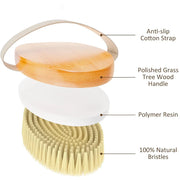 Natural Wooden Wet Dry Skin Body Brush
