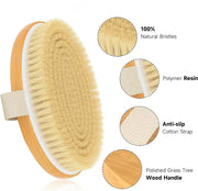 Natural Wooden Wet Dry Skin Body Brush